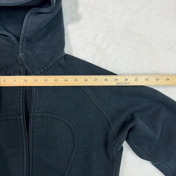 Lululemon Fade Black Jacket Scuba Hoodie Woman Size S Stretch Side Panel - Picture 13 of 16